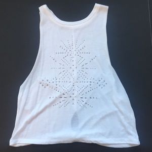 White Aztec Design Tank